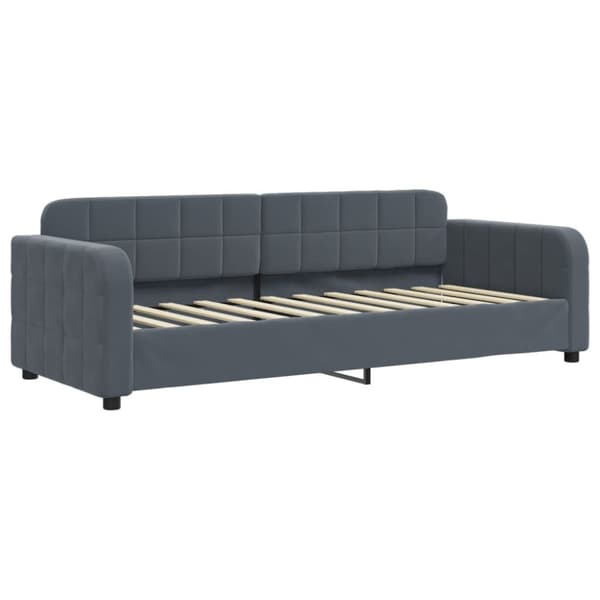 daybed med madras 80x200 cm velour mørkegrå