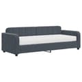 Miniatyrbillede 2 af 10: daybed med madras 80x200 cm velour mørkegrå