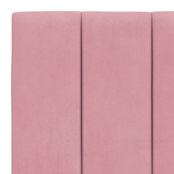 sengeramme med sengegavl 180x200 cm fløjl pink