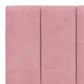 Miniatyrbillede 10 af 10: sengeramme med sengegavl 200x200 cm fløjl pink