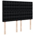 Miniatyrbillede 7 af 10: kontinentalseng med madras 140x200 cm stof sort