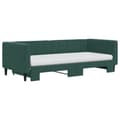 Miniatyrbillede 3 af 10: daybed med udtræk og madras 90x200 cm velour mørkegrøn