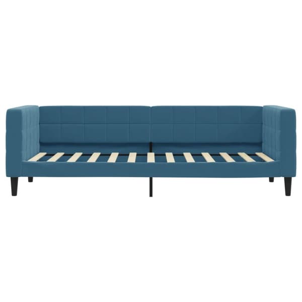 Dagbädd med madrass blå 80x200 cm sammet