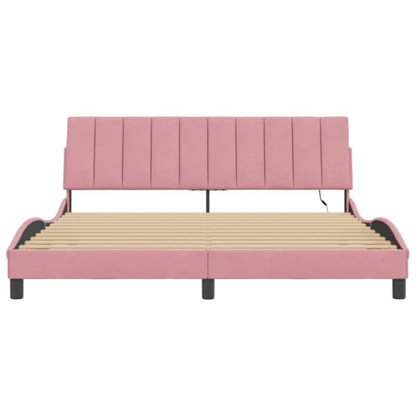 LED Sängynrunko Pinkki 180x200 cm Velvet