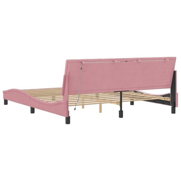 LED Sängynrunko Pinkki 180x200 cm Velvet