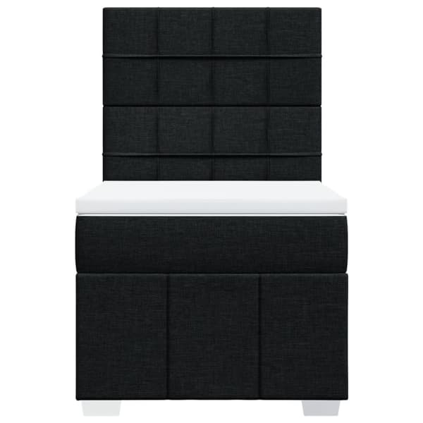 kontinentalseng med madras 90x200 cm stof sort