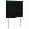 Miniatyrbillede 9 af 10: kontinentalseng med madras 90x200 cm stof sort