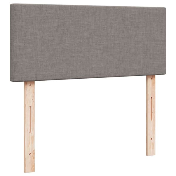 kontinentalseng med madras 120x190 cm stof gråbrun