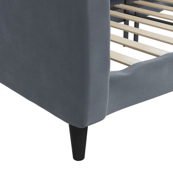 daybed 100x200 cm velour mørkegrå