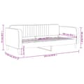 Miniatyrbillede 8 af 8: daybed 100x200 cm velour mørkegrå