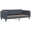 Miniatyrbillede 2 af 8: daybed 100x200 cm velour mørkegrå