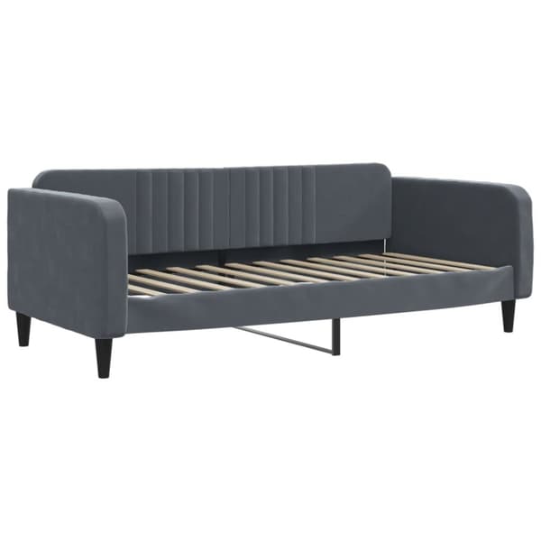 daybed 100x200 cm velour mørkegrå