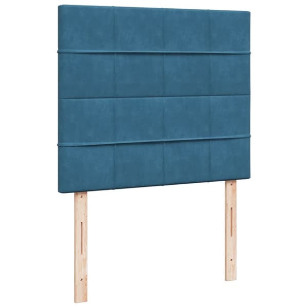 kontinentalseng med madras 120x190 cm velour blå