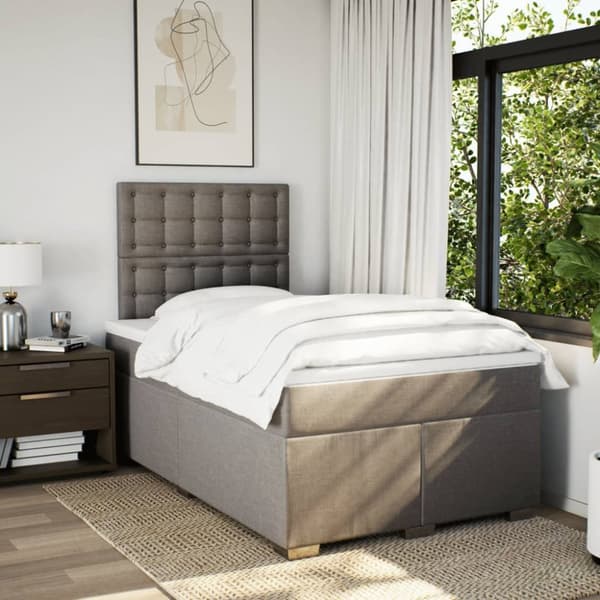Continental sänky patjalla Taupe 120x190 cm Kangas