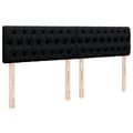 Miniatyrbillede 7 af 10: kontinentalseng med madras 200x200 cm stof sort