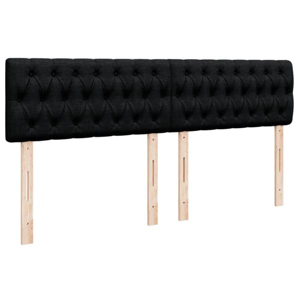 kontinentalseng med madras 200x200 cm stof sort