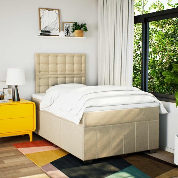 Continental sänky patjalla Cream Kangas 120x200 cm