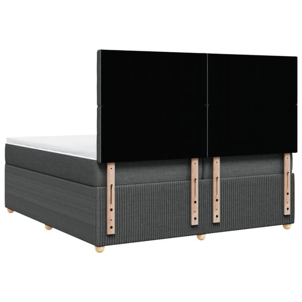 Continental sänky patjalla tummanharmaa kangas 200x200 cm
