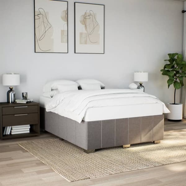 Sängynrunko ilman patjaa Taupe 140x190 cm Kangas verhoiltu