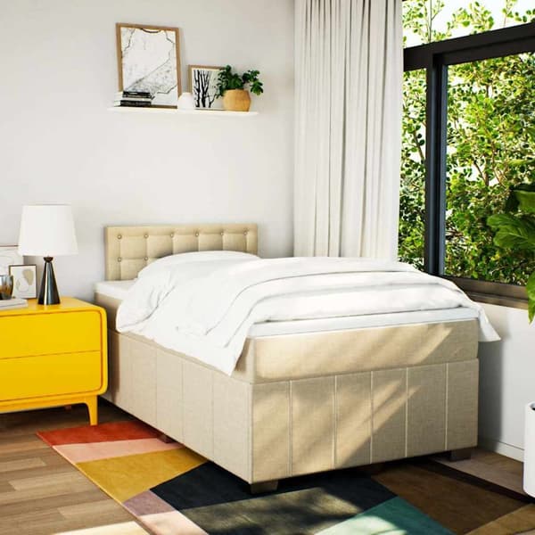 Continental sänky patjalla Cream Kangas 120x200 cm