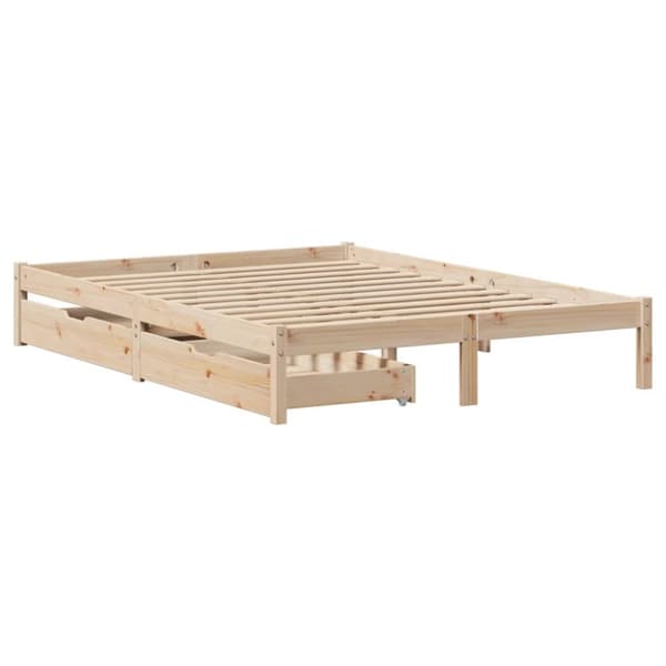 sengeramme uden madras 160x200 cm massivt fyrretræ