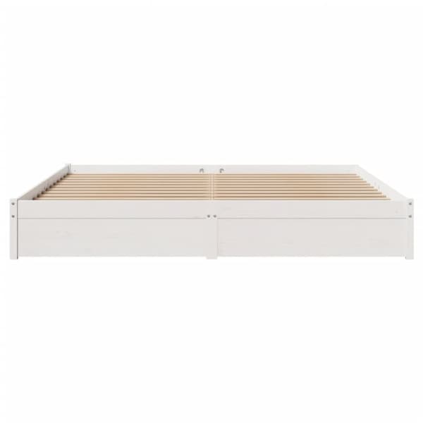 sengeramme uden madras 180x200 cm massivt fyrretræ hvid