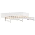 Miniatyrbillede 5 af 10: daybed med udtræk og skuffer uden madras 80x200 cm hvid