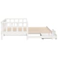 Miniatyrbillede 7 af 10: daybed med udtræk og skuffer uden madras 90x200 cm hvid