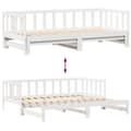 Miniatyrbillede 9 af 10: daybed med udtræk og skuffer uden madras 90x200 cm hvid