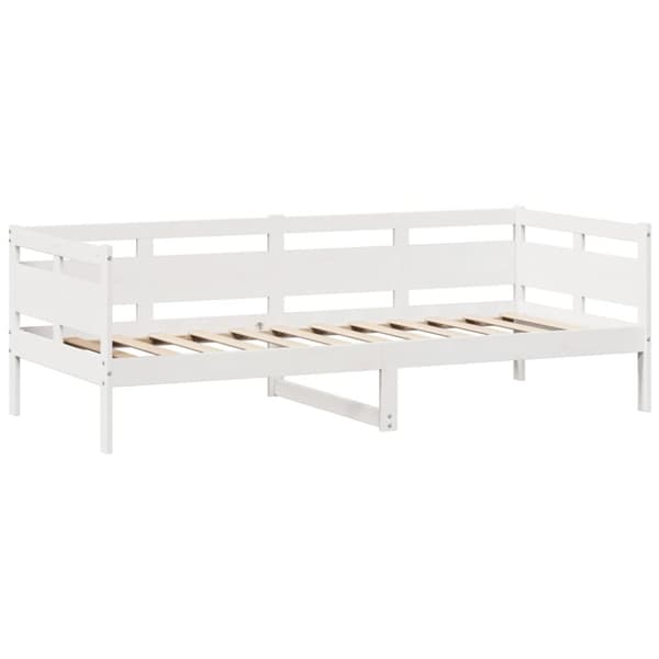 daybed med skuffer 90x190 cm massivt fyrretræ hvid