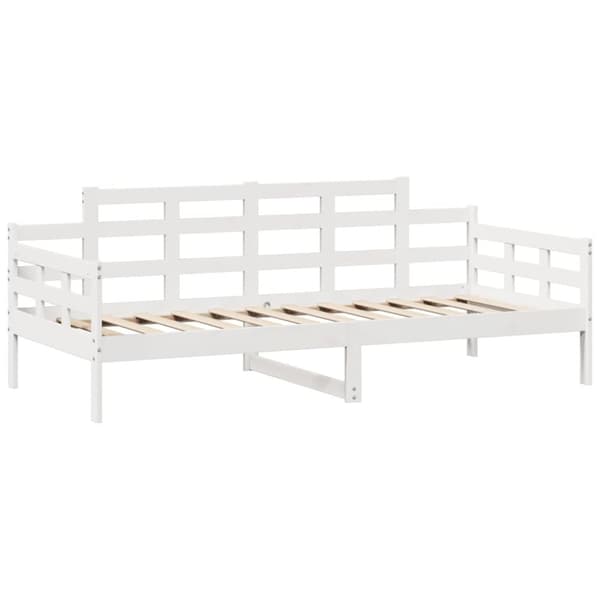 Dagbädd med lådor vit 90x190 cm massiv furu