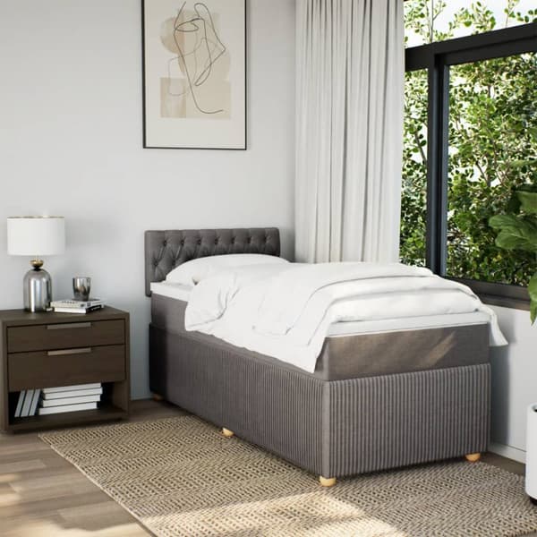 Continental sänky patjalla Taupe Kangas 80x200 cm