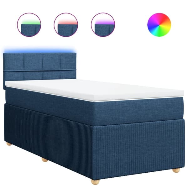 Continental Bed Patja, Sininen, Kangas, 80x200 cm
