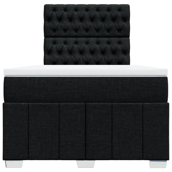 kontinentalseng med madras 120x190 cm stof sort