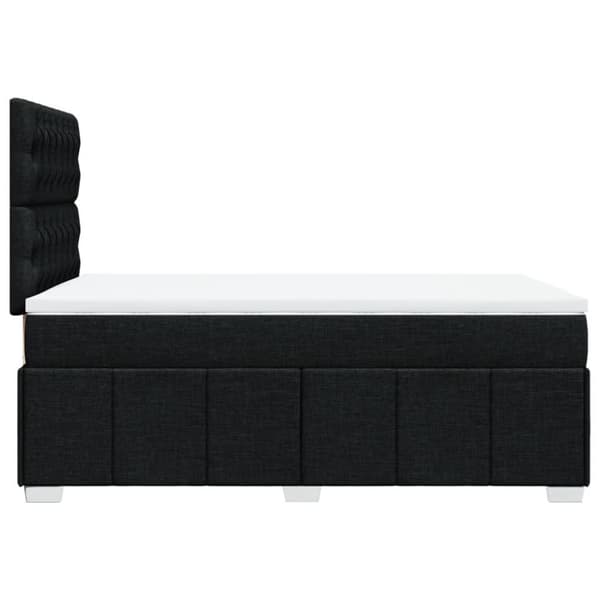 kontinentalseng med madras 120x190 cm stof sort