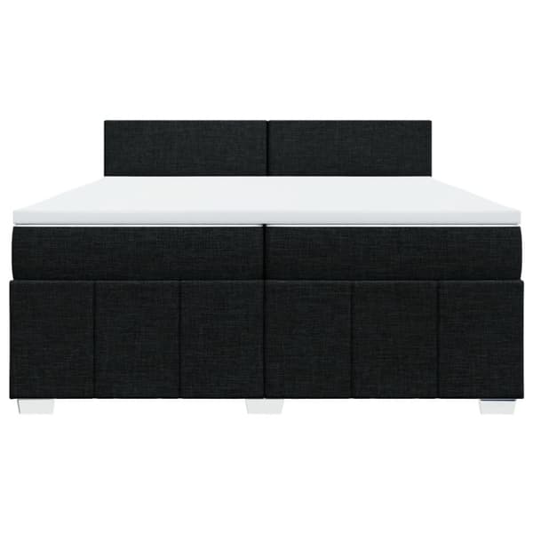 kontinentalseng med madras 200x200 cm stof sort