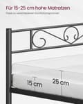 Miniatyrbillede 7 af 9: Seng 140 × 200 cm - Lavet af blæk -sort metal