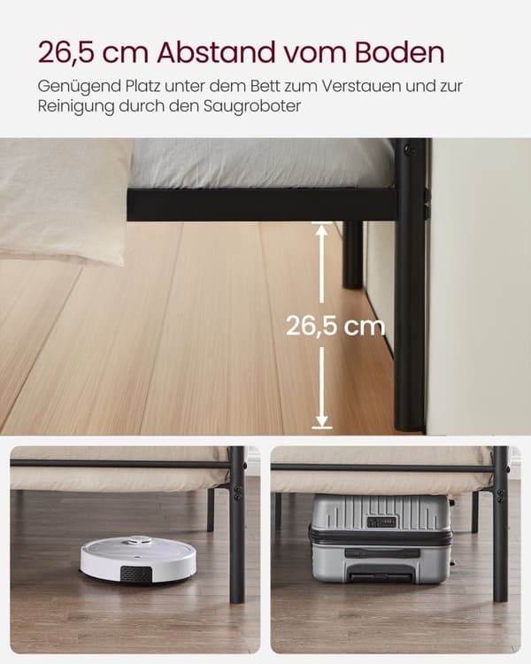 Seng 90 × 190 cm - Metal enkeltseng - Let at montere