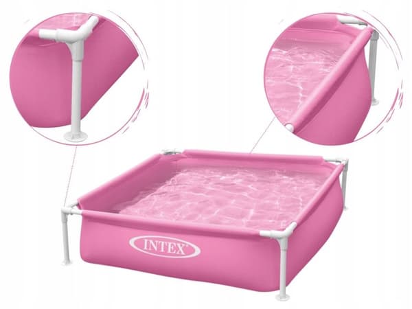 Uima-allas 122 x 122 x 30 Mini Frame rakenteella #57172 pinkki
