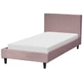 Miniatyrbillede 1 af 10: Fløjlsseng 90 x 200 cm pink FITOU Lumarko!