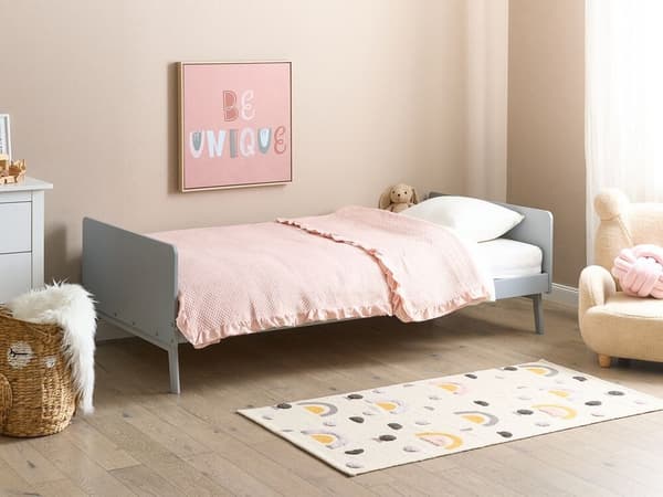 Puinen sänky 90 x 200 cm harmaa BONNAC Lumarko!