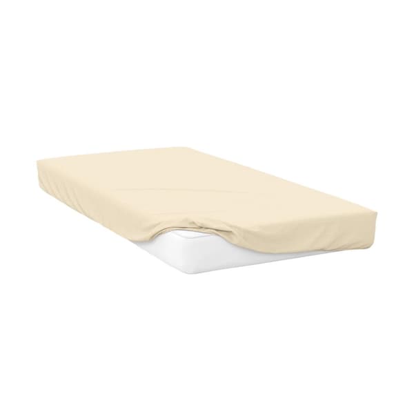 Belledorm Jersey Cotton Deep Fitted Sheet Ivory Kingsize