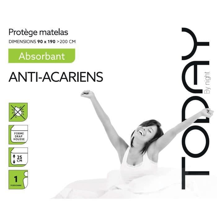 I DAG Protege Madras / Absorbent Anti-Mite Absorbent 90x190 / 200cm - 100% bomuld