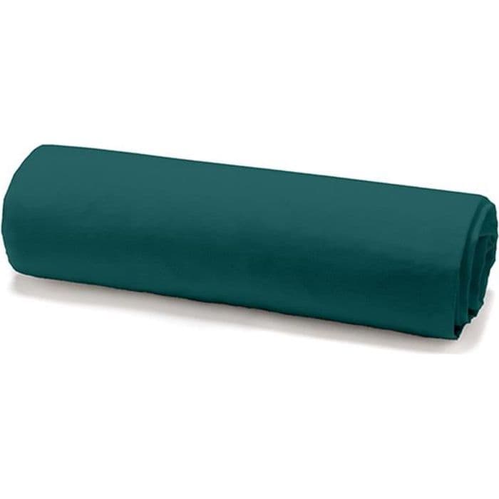 TÄNÄÄN Asennettu arkki 100% puuvillaa - 160 x 200 cm - smaragdinvihreä