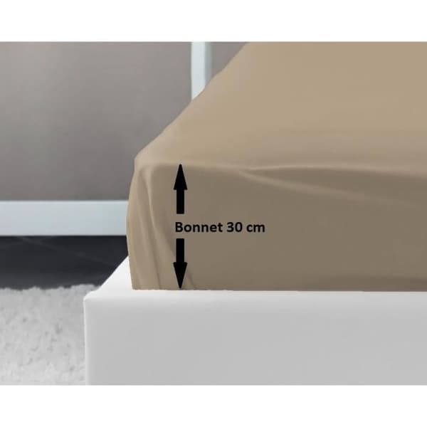 LOVELY HOME Monterat ark 100% bomull 160x200x30 cm beige