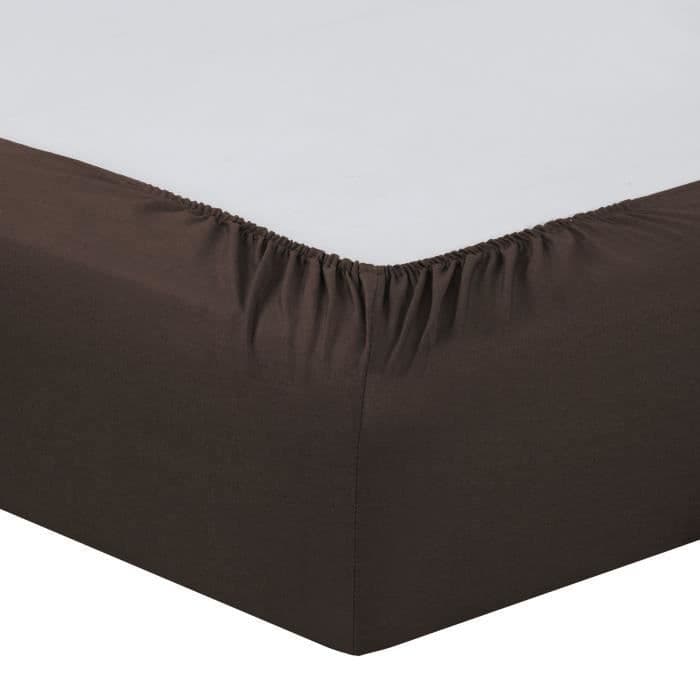 VISION Fittet ark 160x200 + 25 cm chokolade