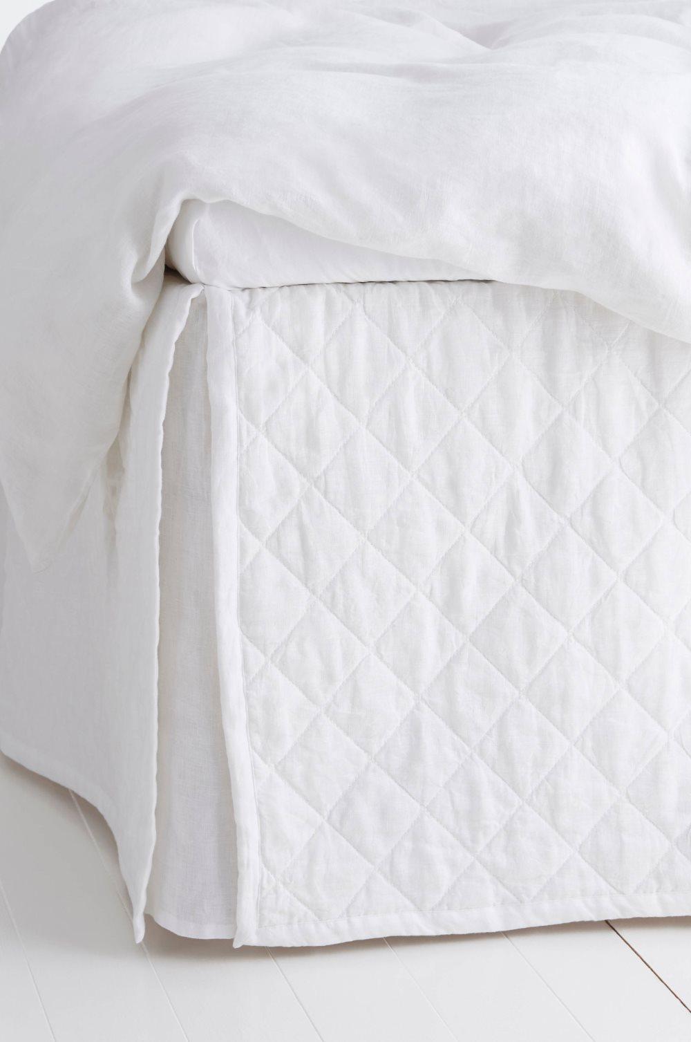 Helmalakana Candice Quilted pestyä pellavaa, korkeus 60 cm