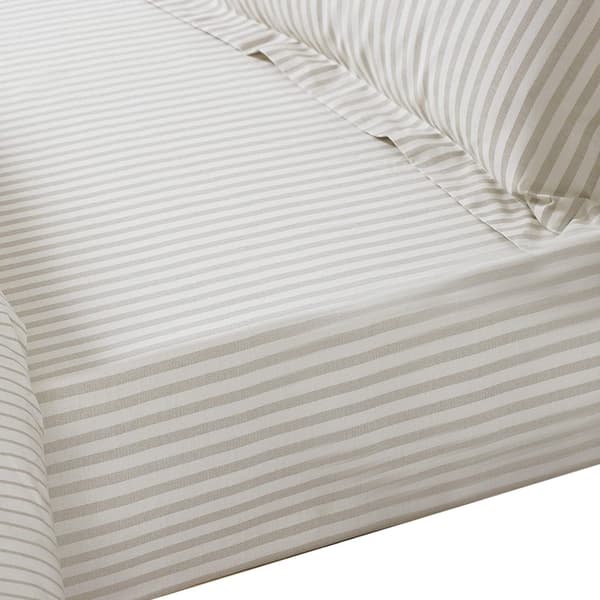 The Linen Yard Hebden Fitted Sheet Natural Single