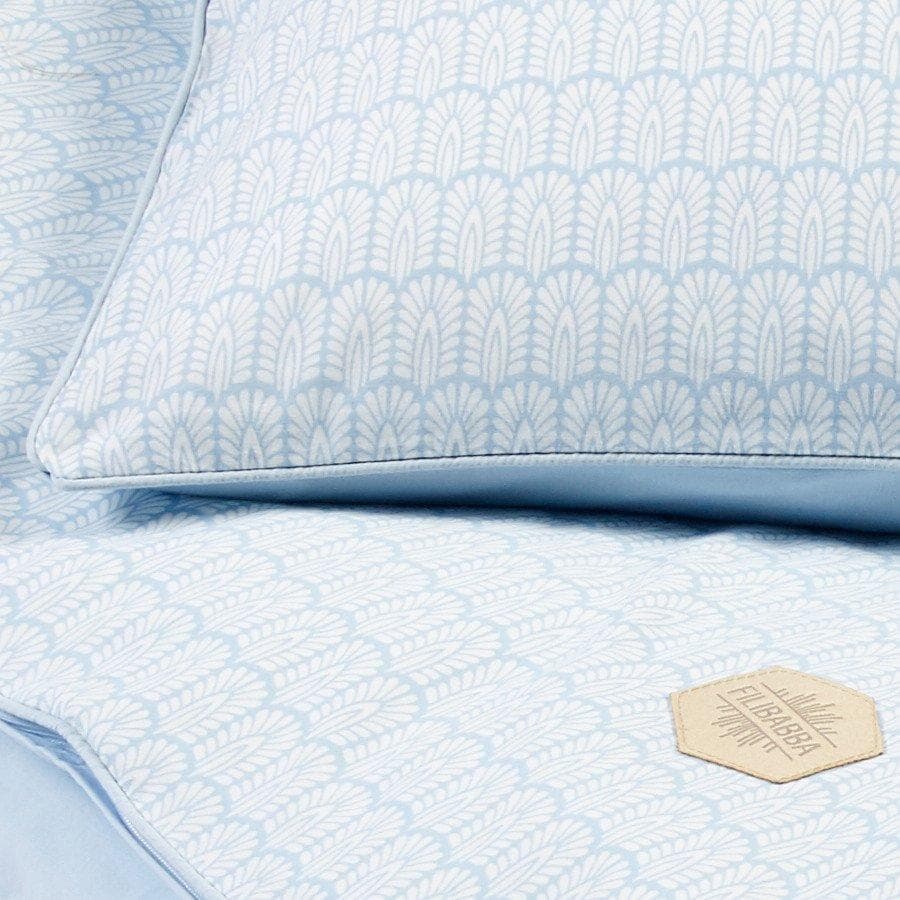 Bäddset baby eko - INDIAN ljusblå, Filibabba