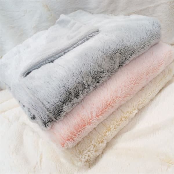 DOMIVA Snöfilt med mikromjukt foder - 75 x 100 cm - Jordgubbsmjölk